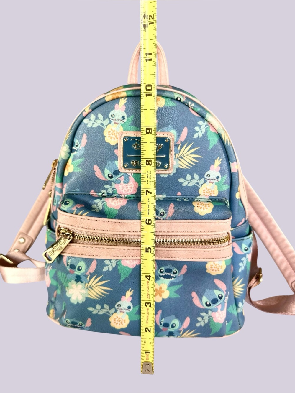 Loungefly Rare Lilo & Stitch Floral Print Mini Backpack-Rare OG HEART Logo - Picture 12 of 16